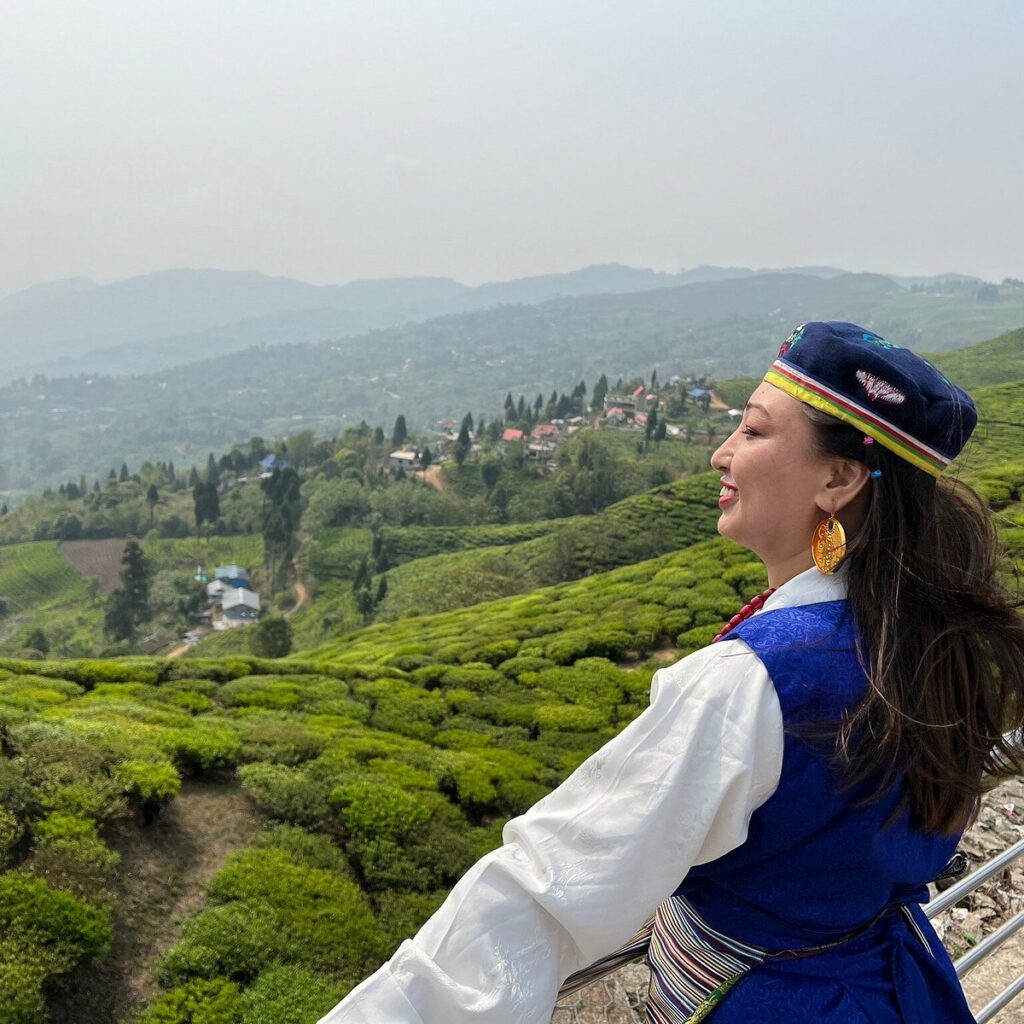 Visitors exploring Kanyam tea gardens in Ilam Nepal